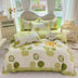 Vibrant Spring Floral Print Brushed Bed Sheet Set with Ruffled Bed Skirt