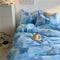 Watercolor Heart Gradient Cotton Duvet Cover Bed Sheet Set