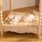 Ultraweiche Hunde- und Katzenmatte aus Kunstkaninchenfell mit Wellenmuster und Haustierkissen