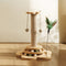 Sturdy Cat Scratching Post with Rotating Track and Teaser Ball