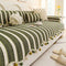 Irregular Contrast Color Chenille Skin-Friendly Non-Slip Sofa Protective Couch Cover