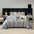 Luxurious Yarn-Count Jacquard Duvet Cover Bed Sheet Set