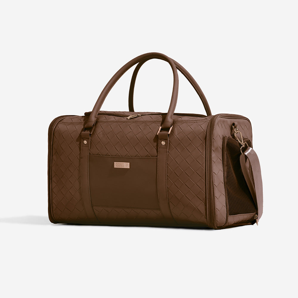 Luxury Multi-Functional Breathable Woven Leather Pet Carrier – The City Companion