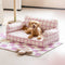 Modern Trendy Color Blocks Waterproof Orthopedic Dog Sofa Bed