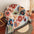 Color Block Checkerboard Fringe Trim Sofa Blanket Couch Cover