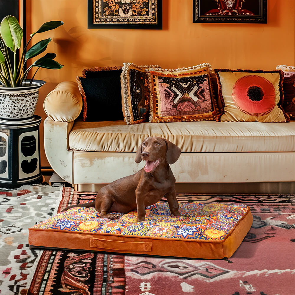 Moroccano Soporte completo Camas de perros de almohada ortopédica engrosados