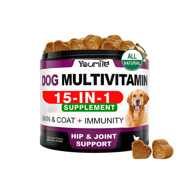 Multivitamin Soft Chews for Dogs - Daily Supplement for Overall Health and Wellness