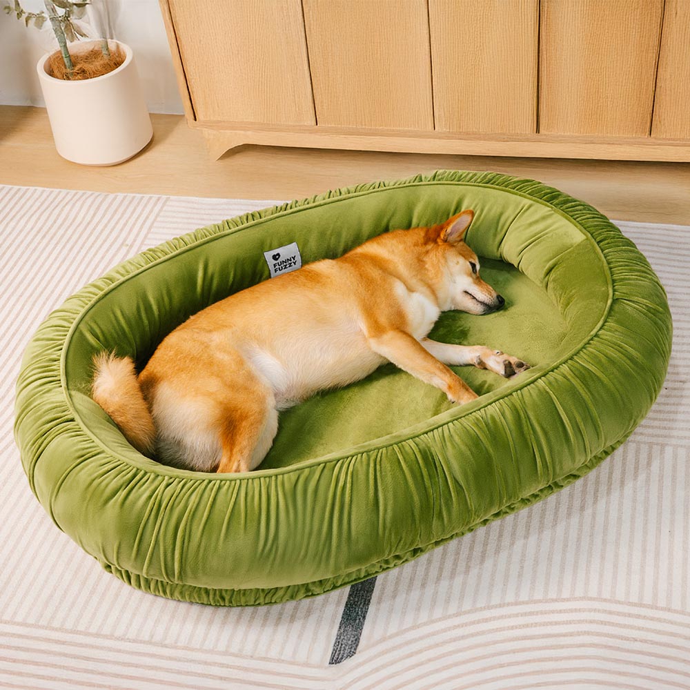 Ovales, orthopädisch unterstützendes, gemütliches, abnehmbares Hunde- und Katzenbett
