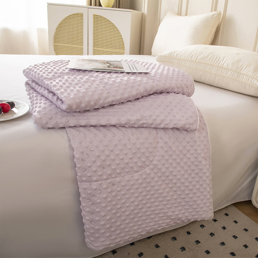 Ultra-Soft Cooling Bubble Dot Filled Home Throw Blanket for Pets and Human
