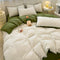 Striped Two-Tone Polyester Comfort Duvet Cover Bed Sheet Set