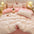 Striped Two-Tone Polyester Comfort Duvet Cover Bed Sheet Set