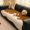 Stylish Irregular Contrast Chenille Scratch-Resistant Non-Slip Couch Cover