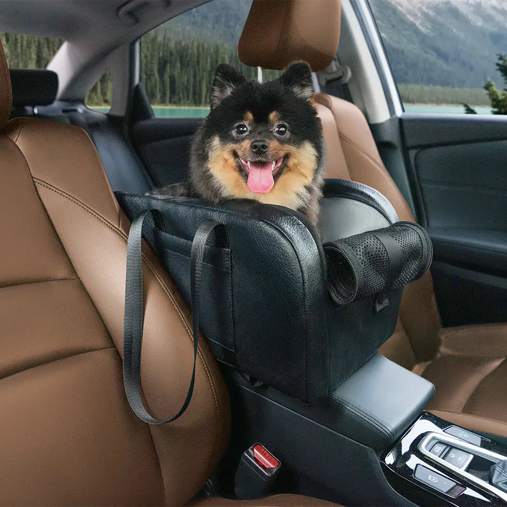 Travel Safety Elevated Detachable Dog Car Seat Center Console for Small Dogs