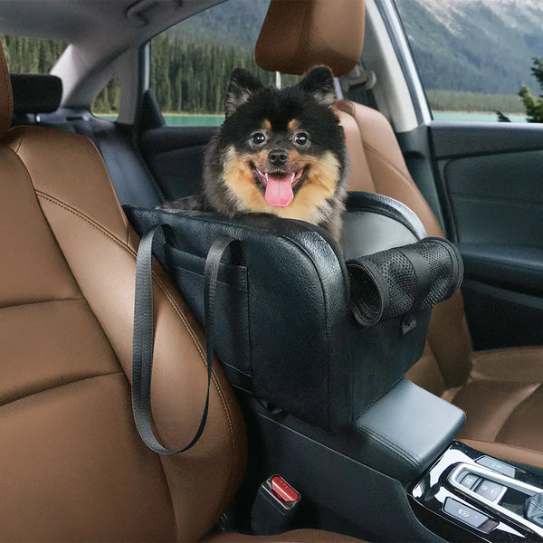 Travel Safety Elevated Detachable Dog Car Seat Center Console for Small Dogs