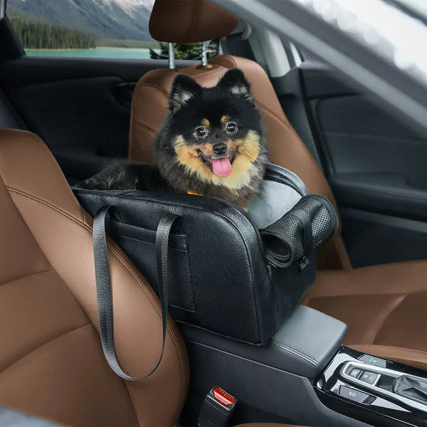 Travel Safety Elevated Detachable Dog Car Seat Center Console for Small Dogs