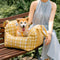 Vintage Heart Checkerboard Dog Car Seat Bed