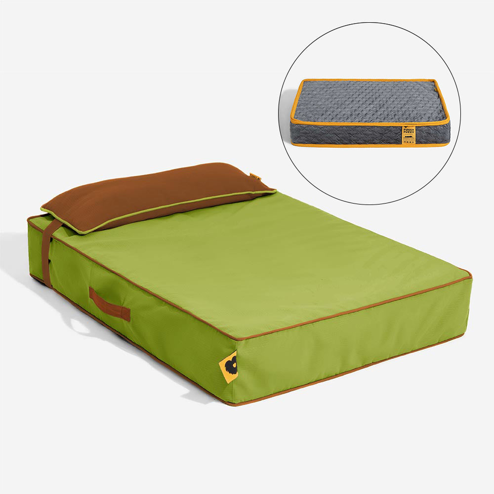 Colorblock Waterproof Removable Dog Bed Cover and Pillow Set - Everdream
