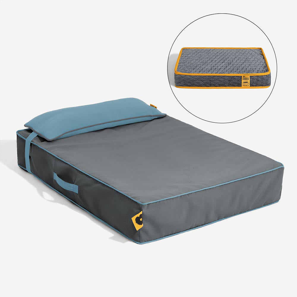 Colorblock Waterproof Removable Dog Bed Cover and Pillow Set - Everdream