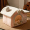 House Design Semi-Enclosed Cat Bed